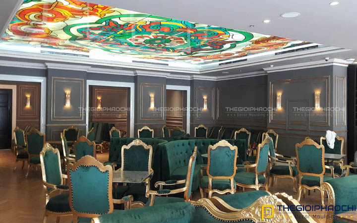 Thi công phào chỉ trần, chỉ khung tường khách sạn MAJESTIC